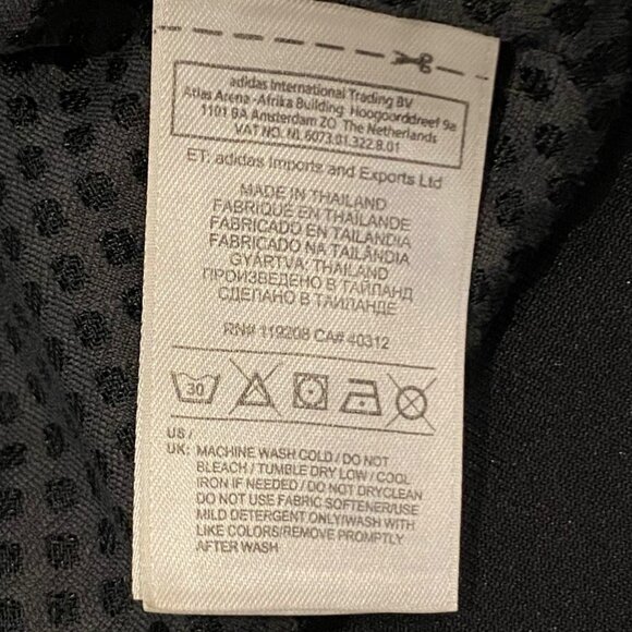 ADIDAS Men's BROOKLYN NETS Black Track Jacket Full Zip NBA Stitch Logo 2XL - Picture 11 of 14